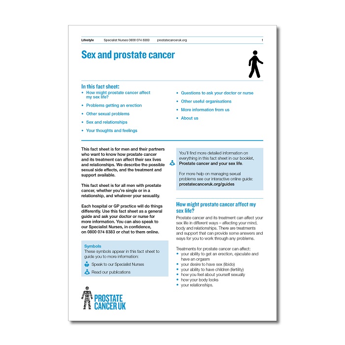 Prostate Cancer And Your Sex Life | Prostate Cancer UK Shop